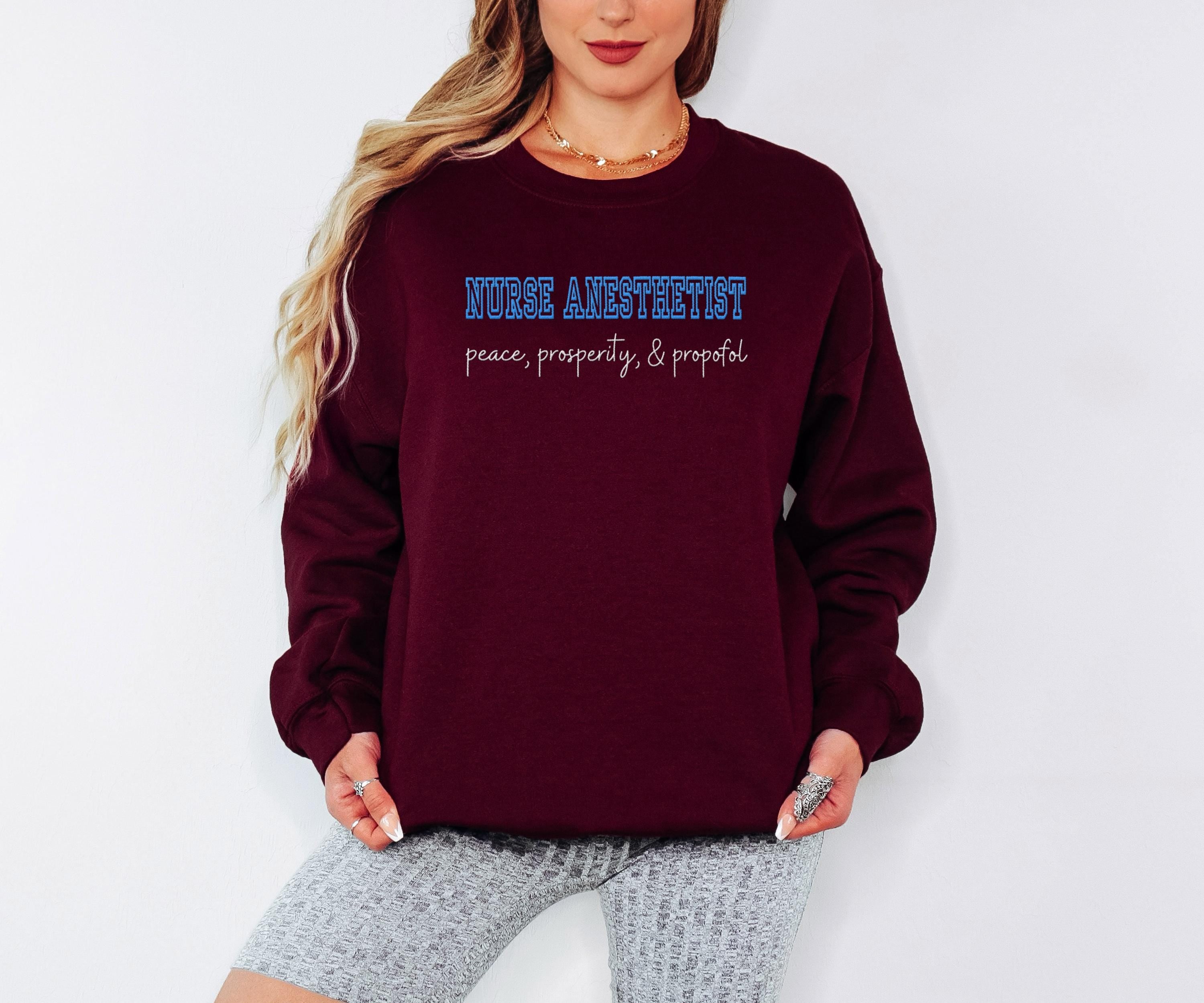 Embroidered Nurse Anesthetist Sweatshirt