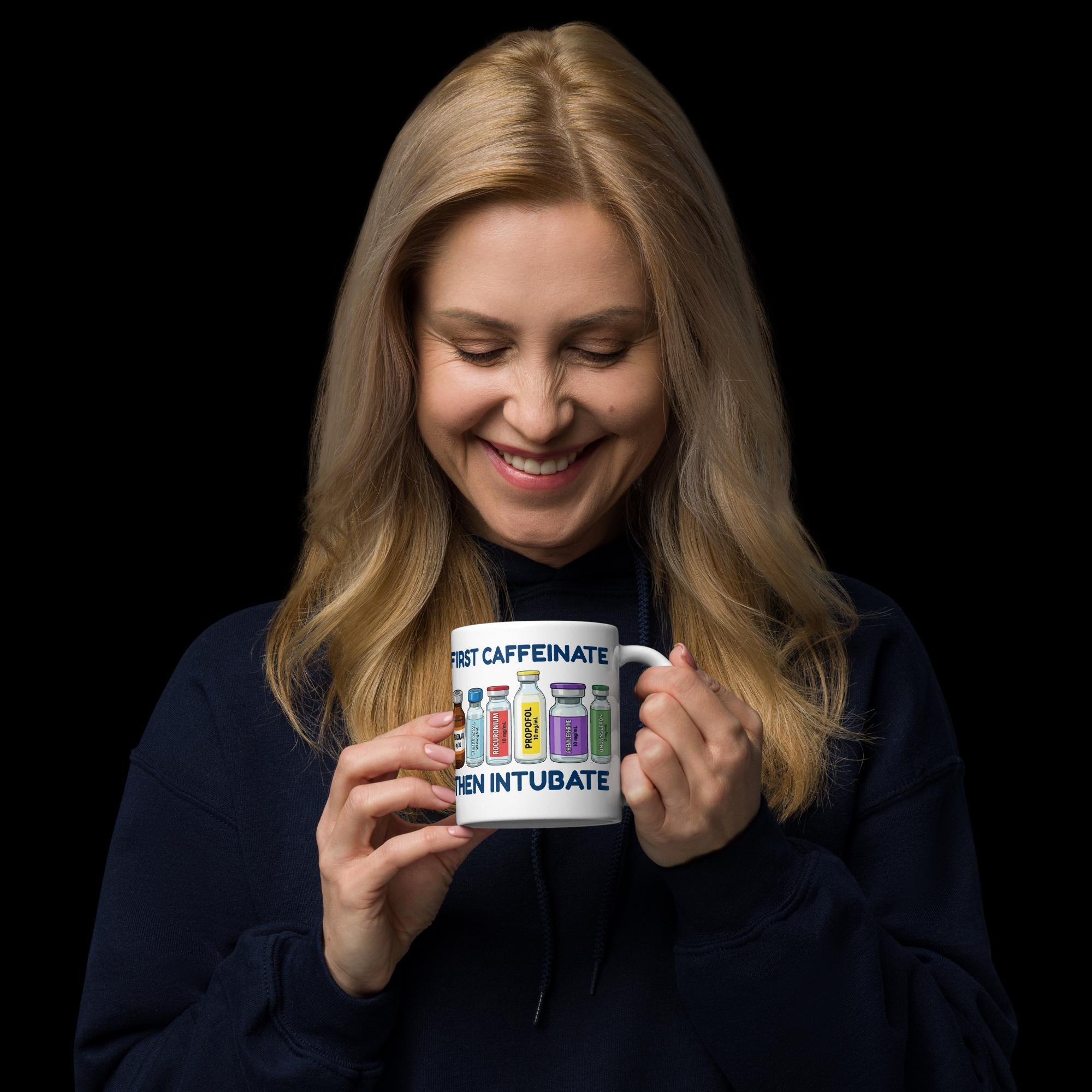 Anesthesia Coffee & Latte Mug for Anesthesiologist and Nurse Anesthetist | CRNA Week Gift | SRNA Anesthesiology Tea Cup | Propofol Med Vial