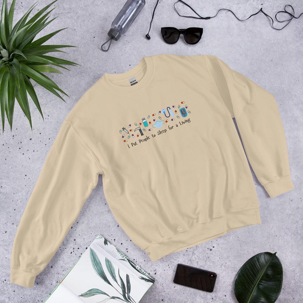 Anesthesiology Sweatshirt for Anesthesiologist & CRNA | OR Nurse, Resident, RN Gift | Doctor Shirt | Anesthesia Top | Medical Student Attire