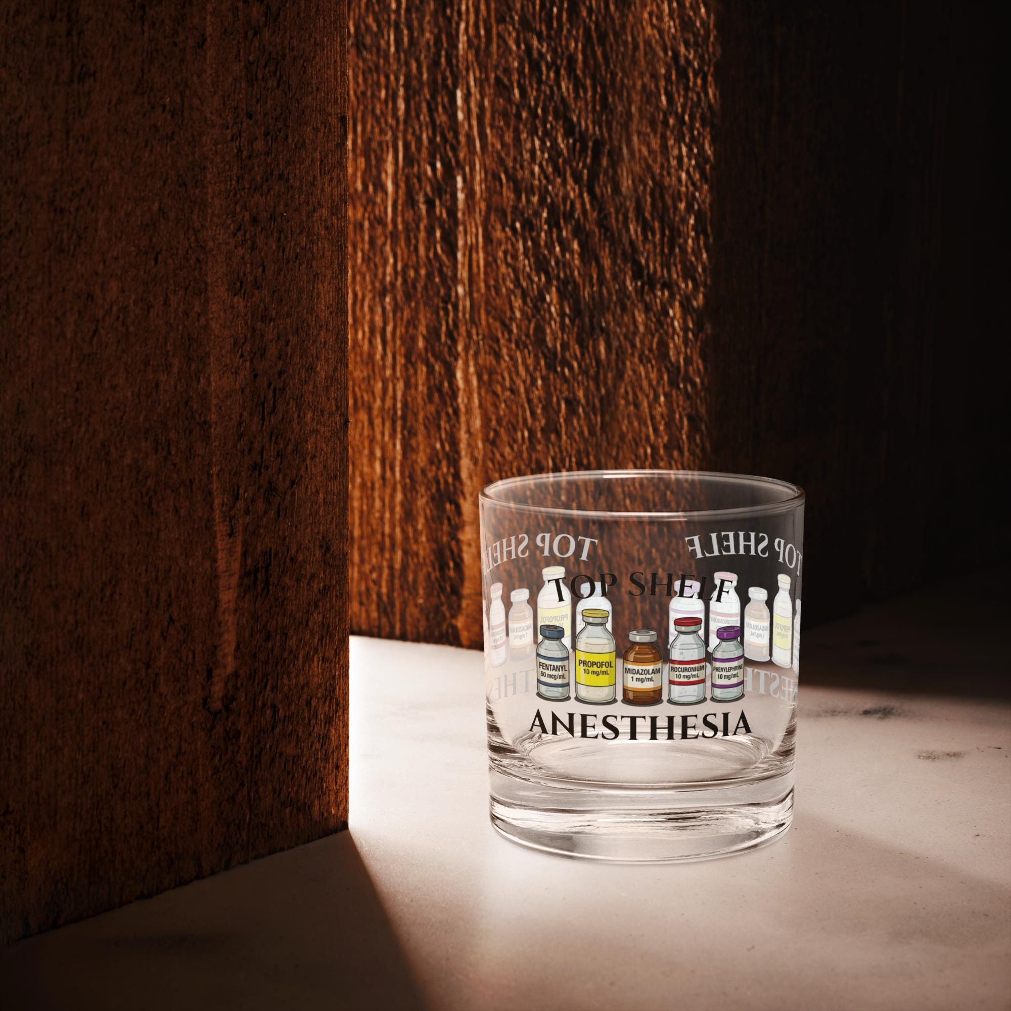 Top Shelf Anesthesia Rocks Glasss