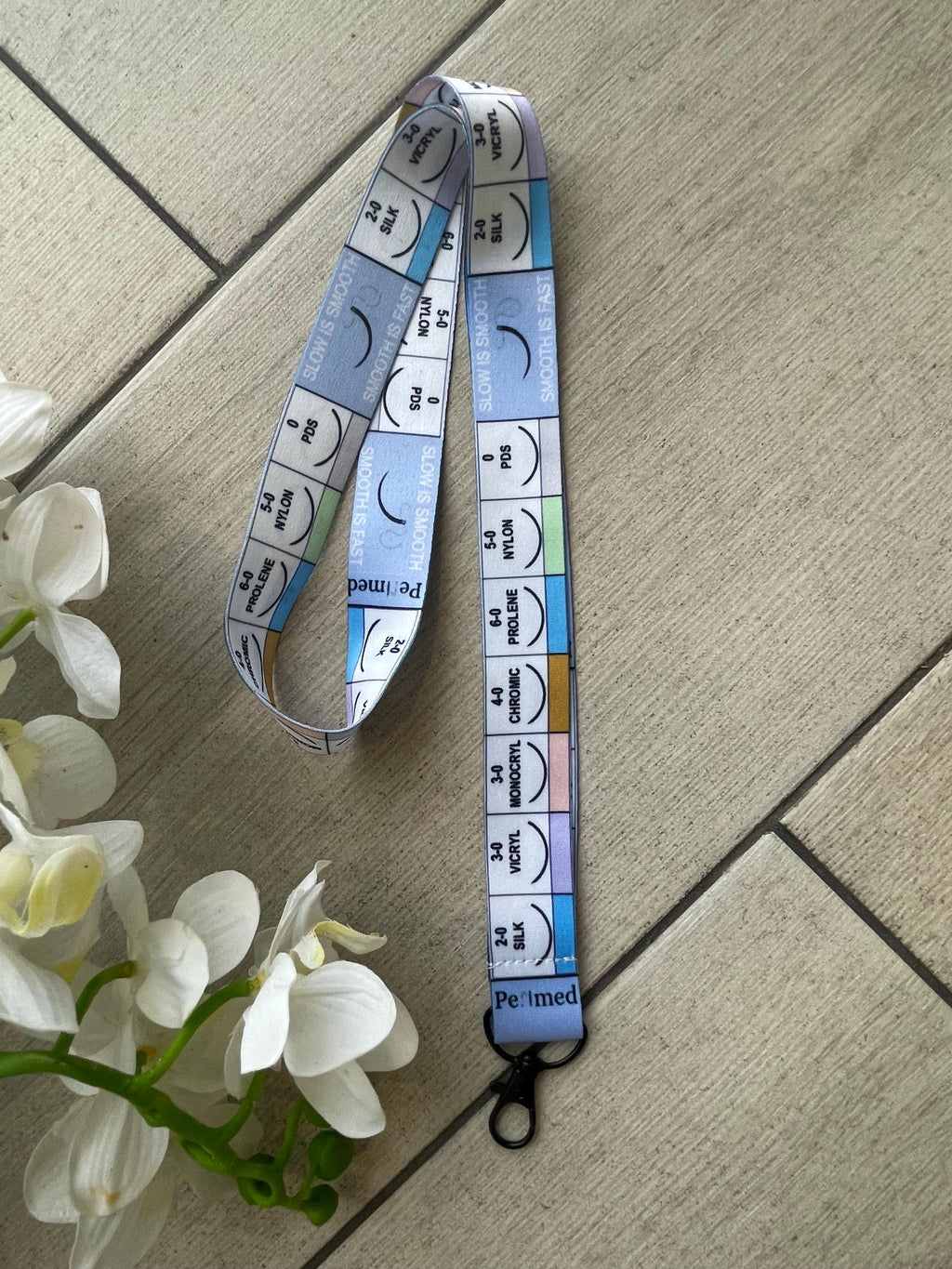 2 Qty Surgery Lanyards For Surgeon, OR Nurse | Surgical Resident, Scrub Nurse ID Badge Holder Gift | Operating Room, Circulating RN | Suture