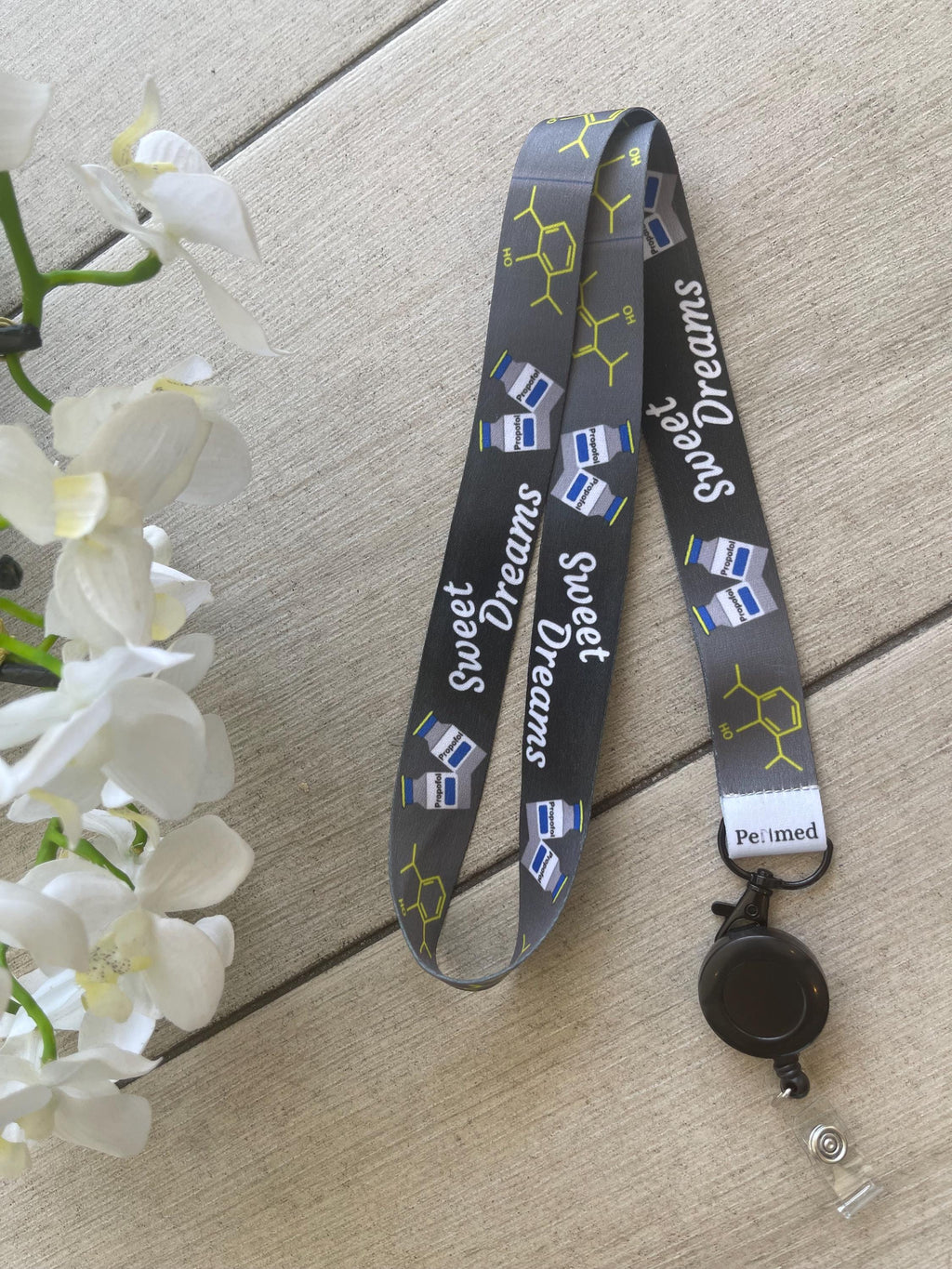 Anesthesia Lanyard For Medical Professionals | Anesthesiologist ID Badge Holder | Doctor, Resident, Medical Student, Healthcare | Propofol