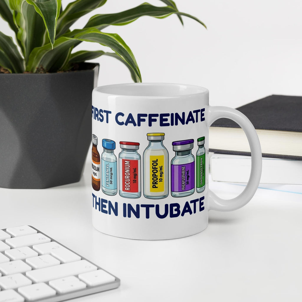 Anesthesia Coffee & Latte Mug for Anesthesiologist and Nurse Anesthetist | CRNA Week Gift | SRNA Anesthesiology Tea Cup | Propofol Med Vial
