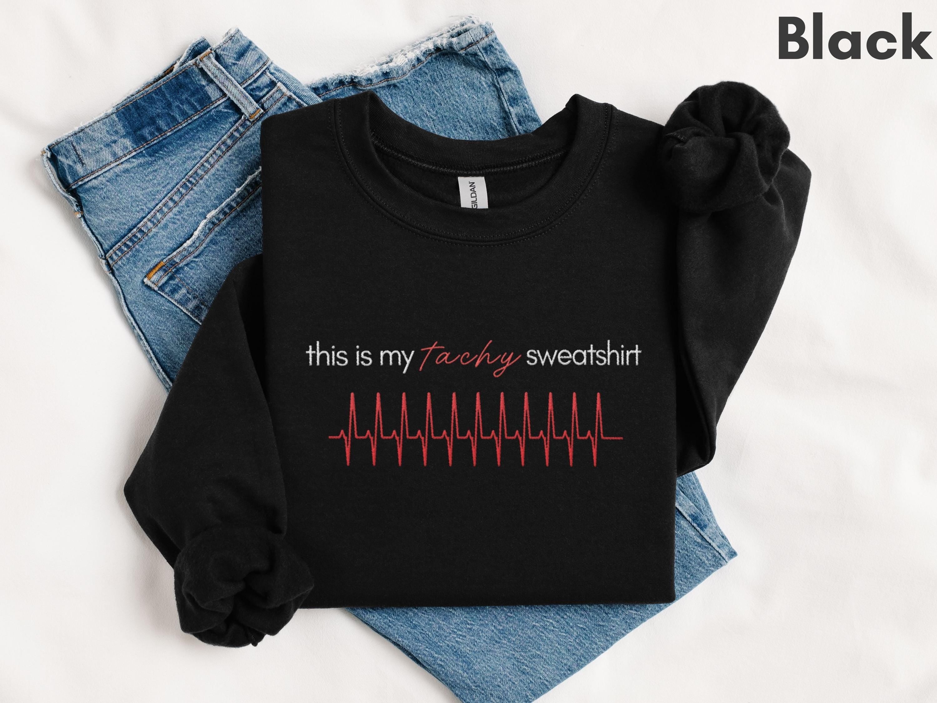 Cardiology Themed Embroidered Sweatshirt for Doctor & Nurse | Cardiologist, Physician, Resident Gift | RN, PA, NP Sweater | Medical Humor