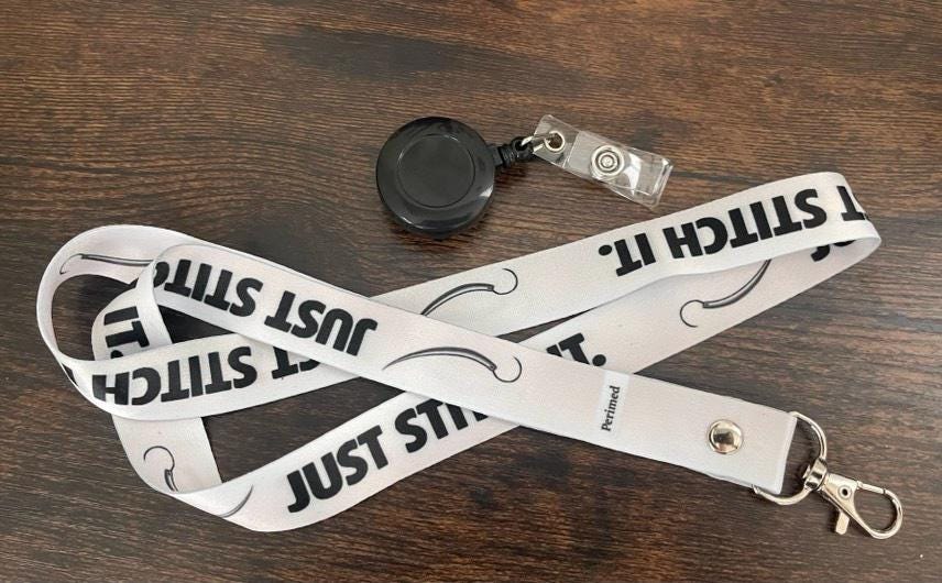 Surgical Lanyard & ID Badge Holder for Surgeon and Nurse | OR Nurse, Scrub Tech Gift  | Surgical Resident, Med Student Hospital Badge Holder