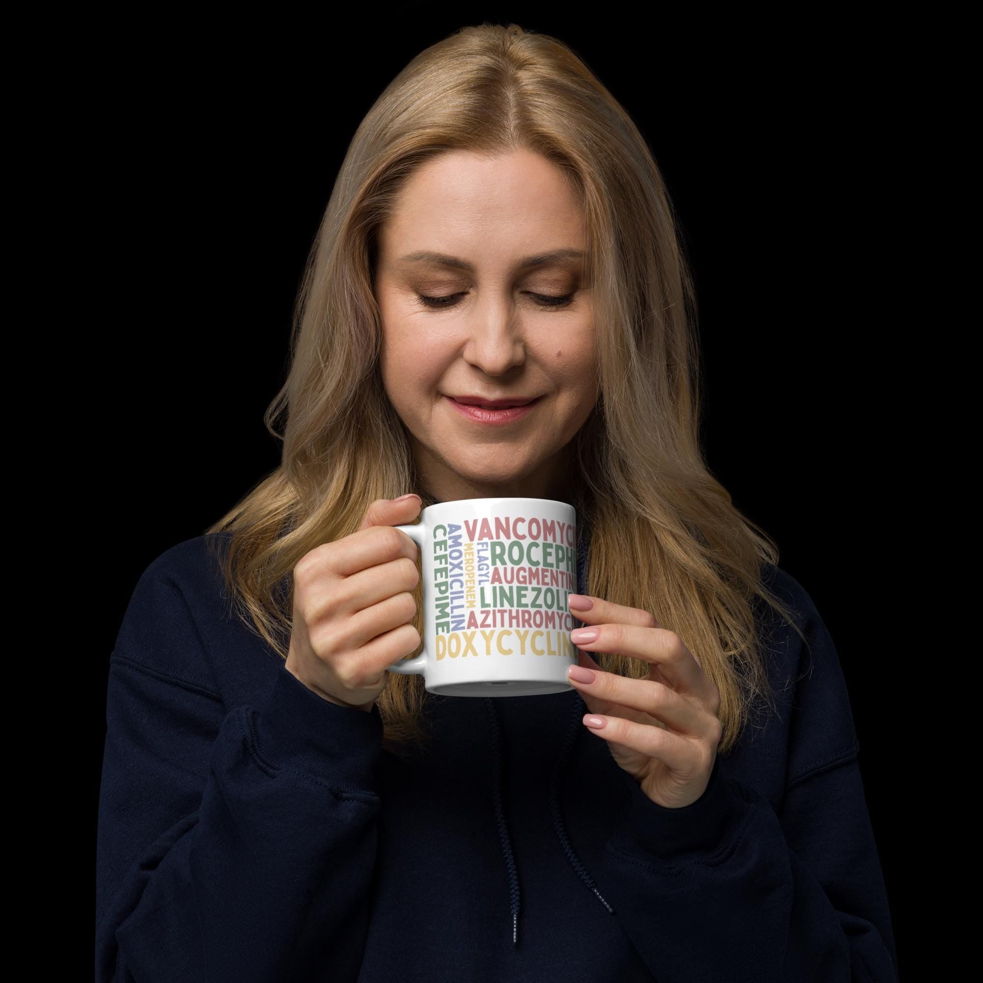 Antibiotics Pharmacy Coffee & Latte Mug | Pharmacist, Infectious Disease Doctor Gift | Pharmacy Student, Internal Medicine Cup | Med School