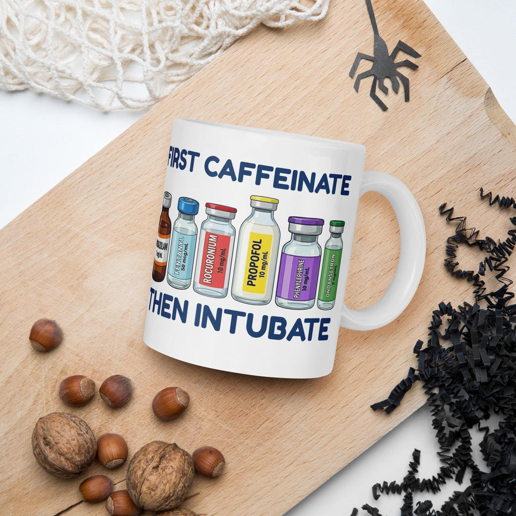 Anesthesia Coffee & Latte Mug for Anesthesiologist and Nurse Anesthetist | CRNA Week Gift | SRNA Anesthesiology Tea Cup | Propofol Med Vial