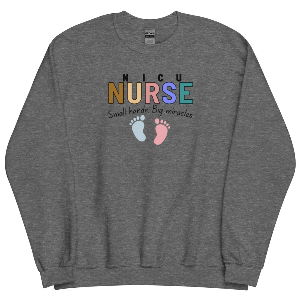 NICU Registered Nurse Sweatshirt | Neonatal Intensive Care Unit RN Sweater | Neonatal ICU Nurse Shirt | New Nurse Gift | Baby Footprints
