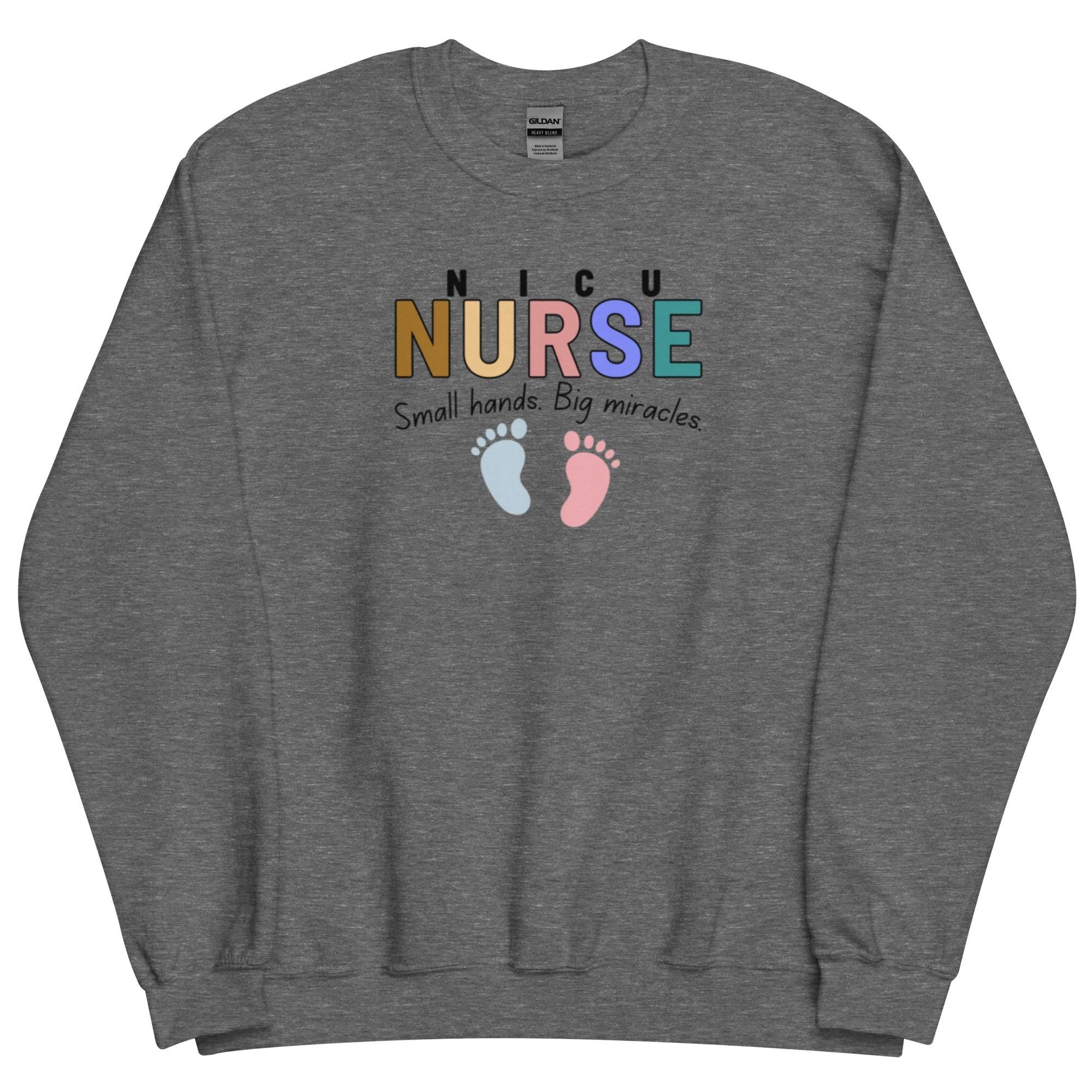 NICU Registered Nurse Sweatshirt | Neonatal Intensive Care Unit RN Sweater | Neonatal ICU Nurse Shirt | New Nurse Gift | Baby Footprints