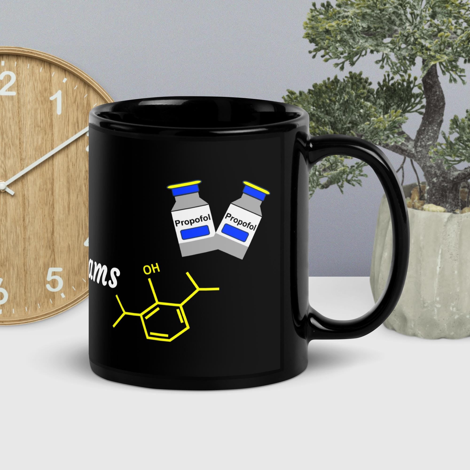 Anesthesia Themed Ceramic Coffee Mug | Anesthesiologist, CRNA, SRNA, Nurse Anesthetist Gift | Doctor, Resident, Medical Student | Propofol |