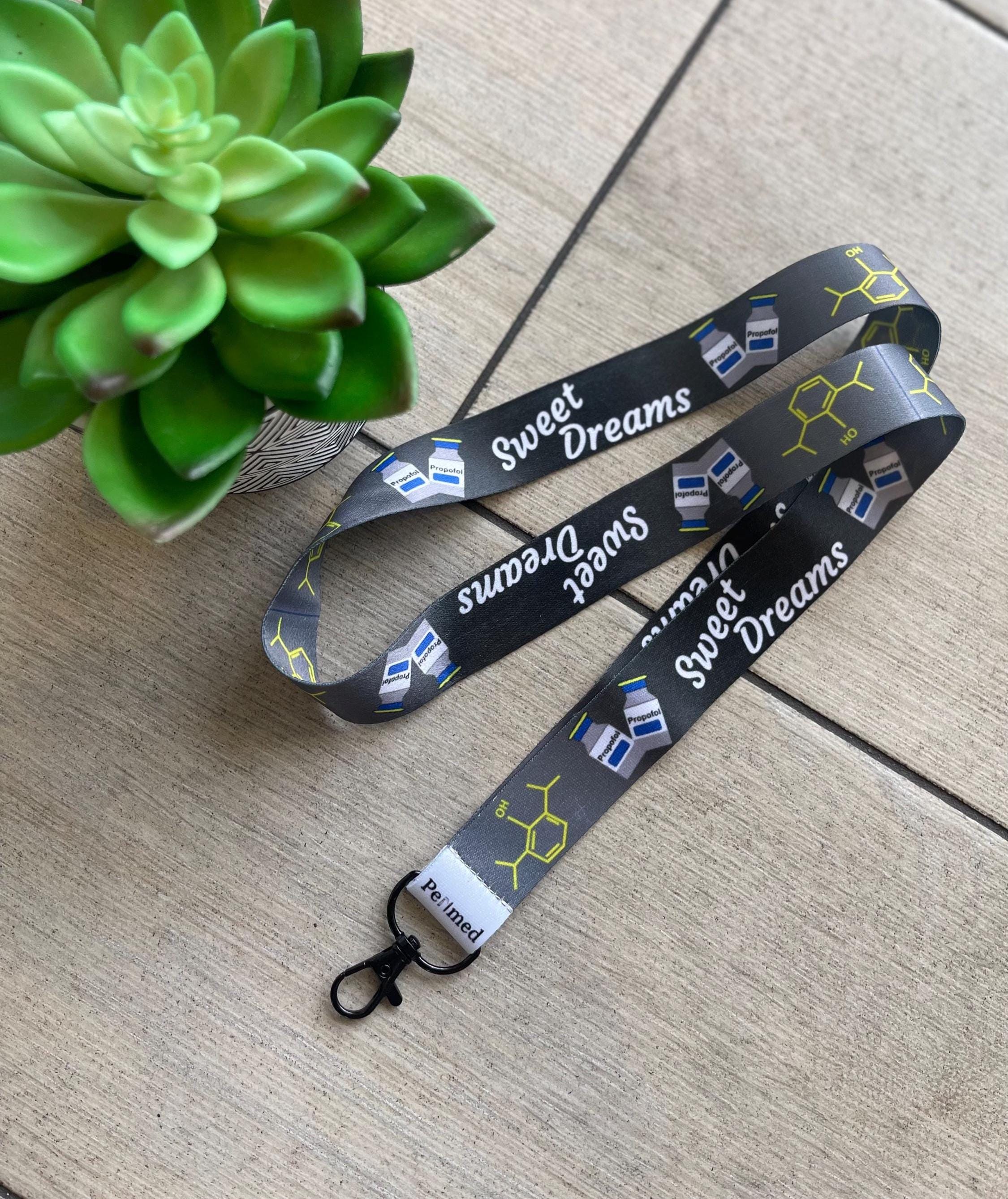 Anesthesia Lanyard For Medical Professionals | Anesthesiologist ID Badge Holder | Doctor, Resident, Medical Student, Healthcare | Propofol