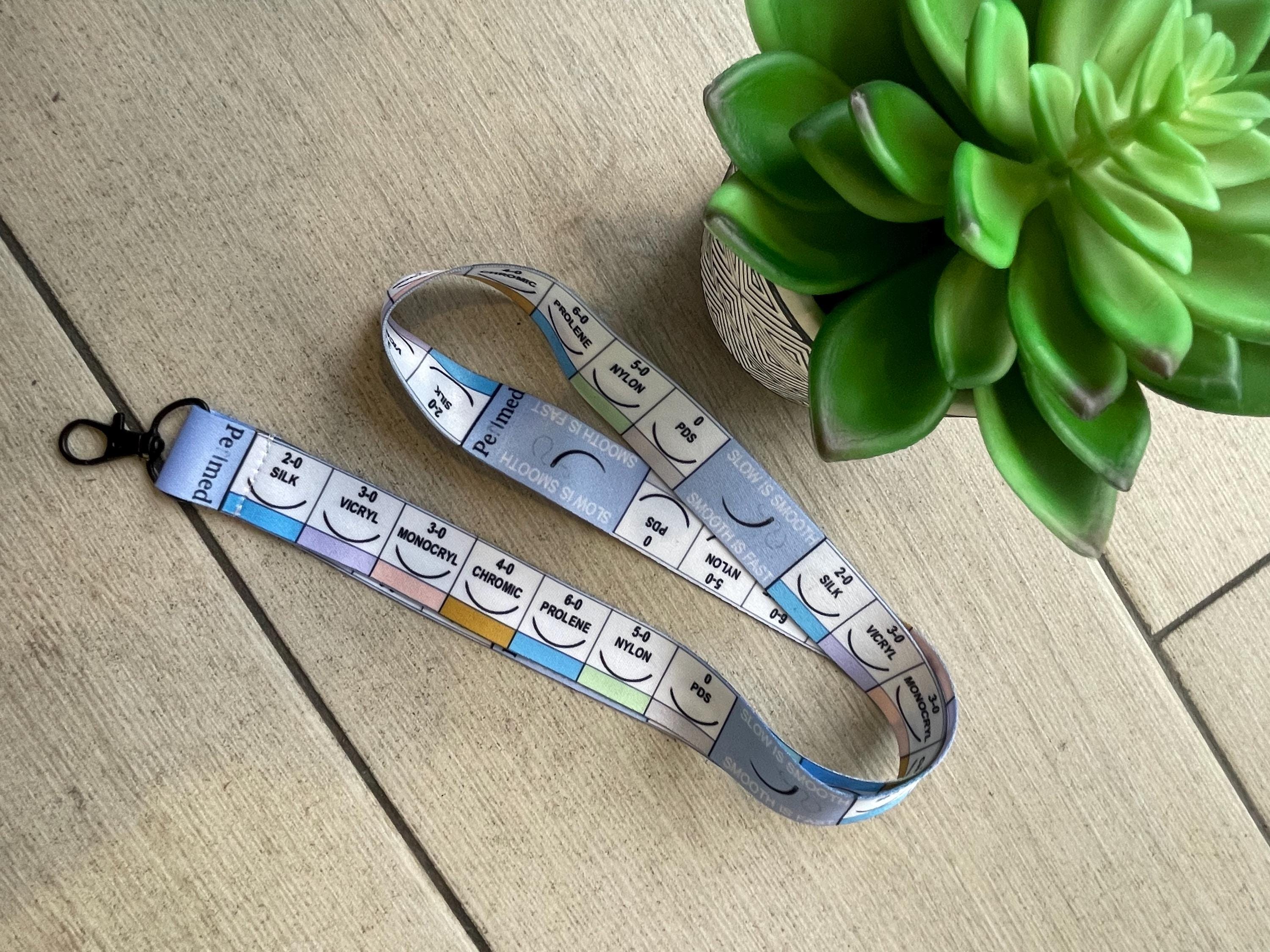 Surgery Lanyard For Surgeon, Nurse, Doctor | Surgical Resident, RN Badge Holder | Scrub Tech, Medical Student, Healthcare Worker | Sutures