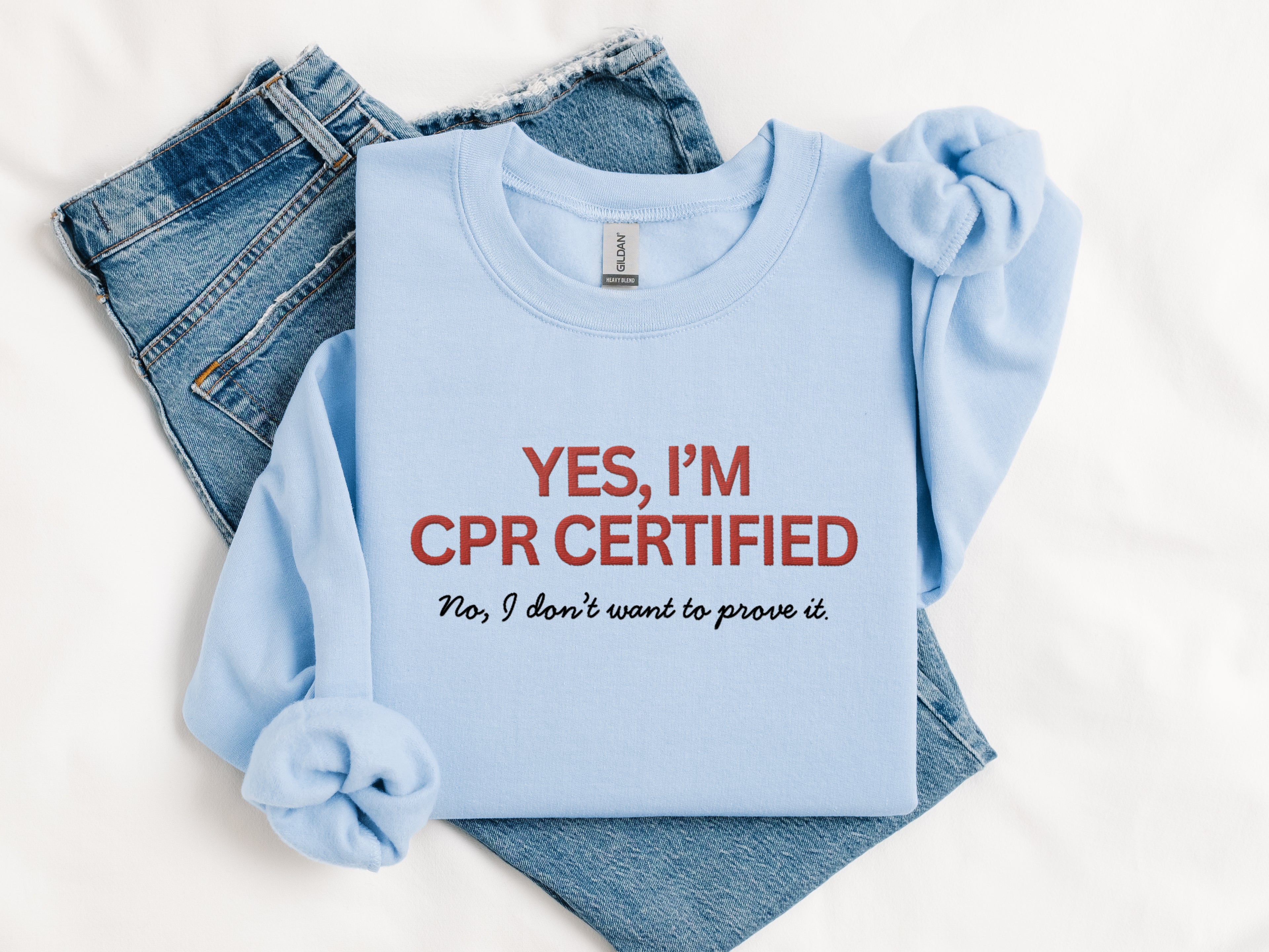Embroidered CPR Certified Sweatshirt
