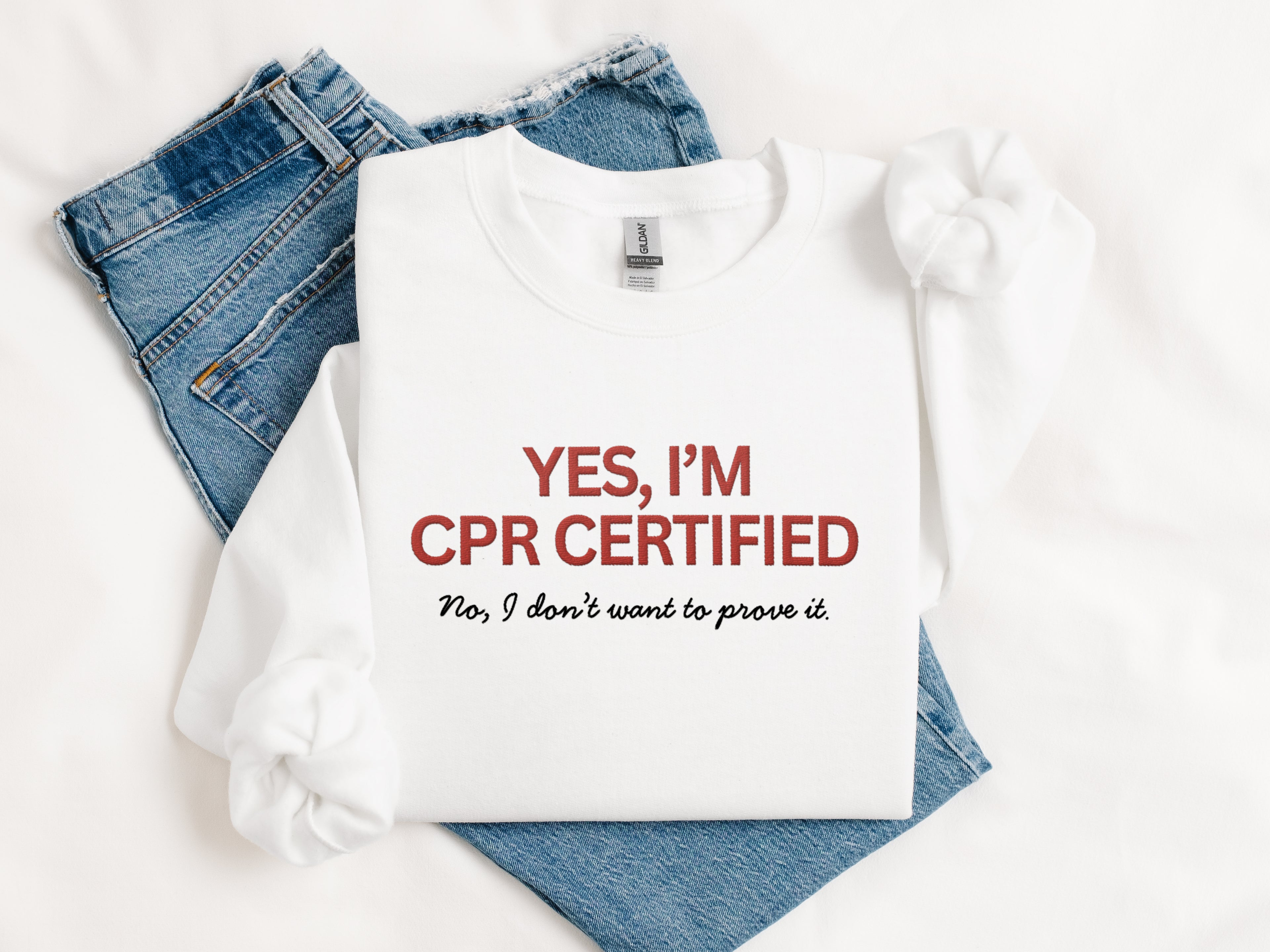 Embroidered CPR Certified Sweatshirt