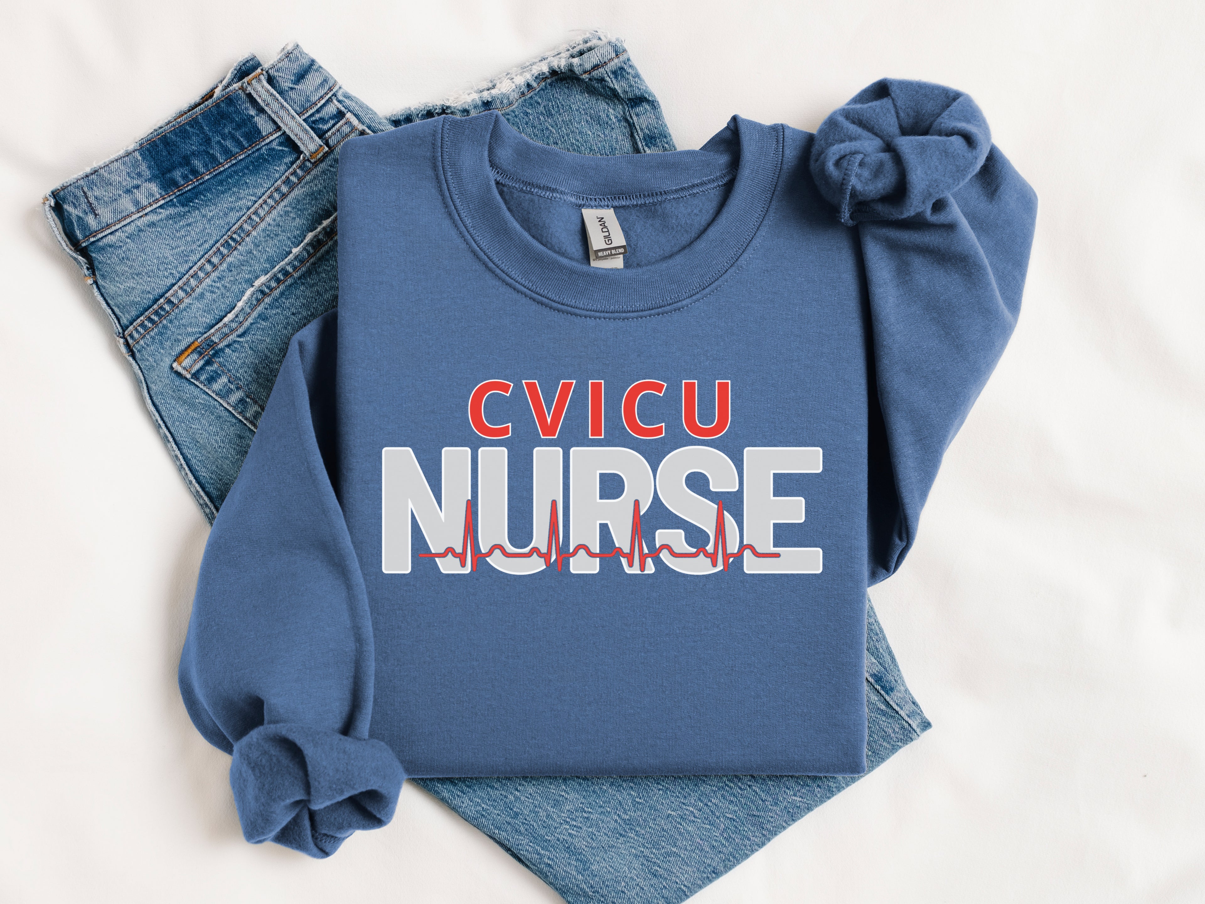 Cardiovascular and CVICU Nurse Sweatshirt