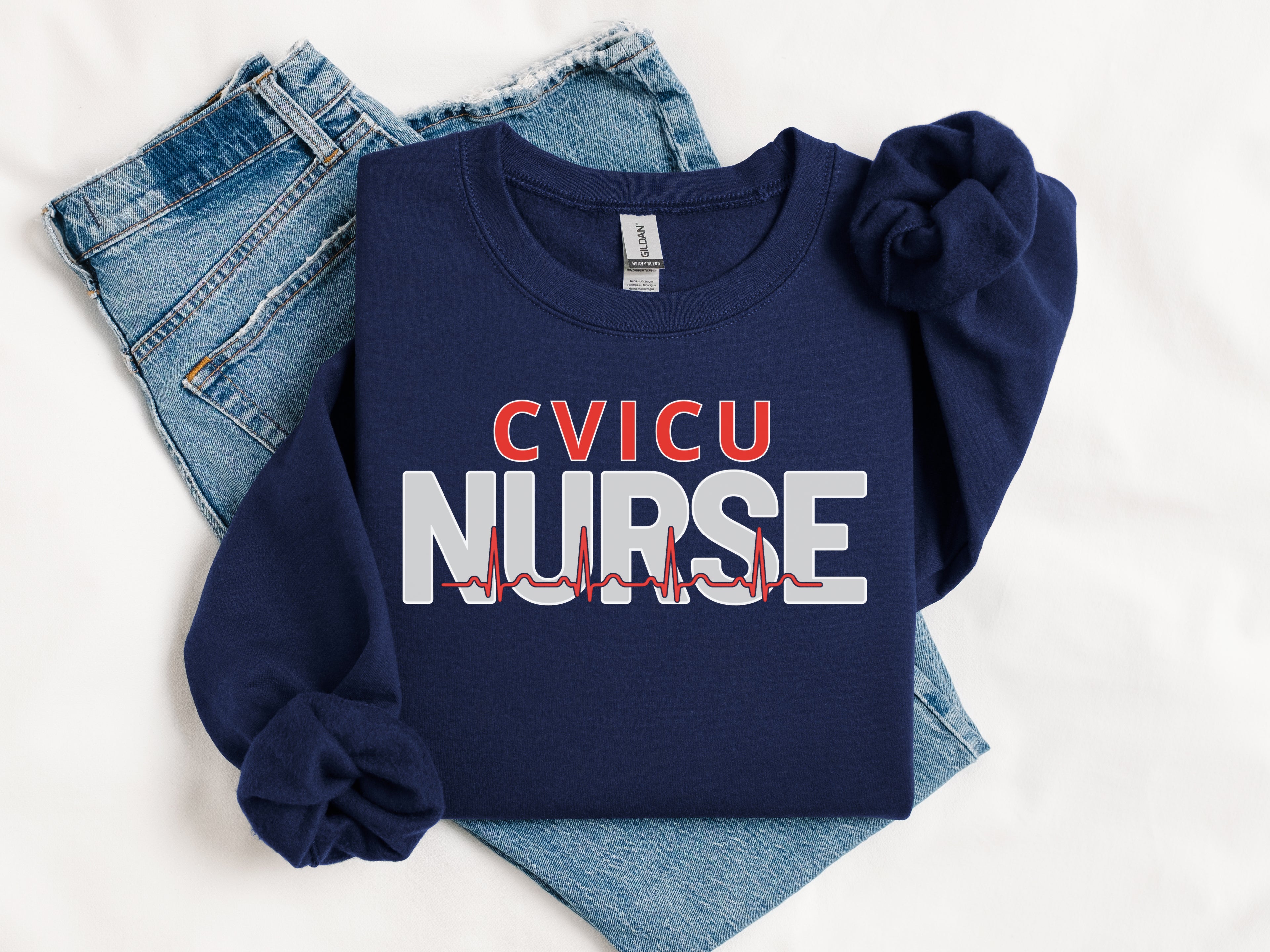 Cardiovascular and CVICU Nurse Sweatshirt