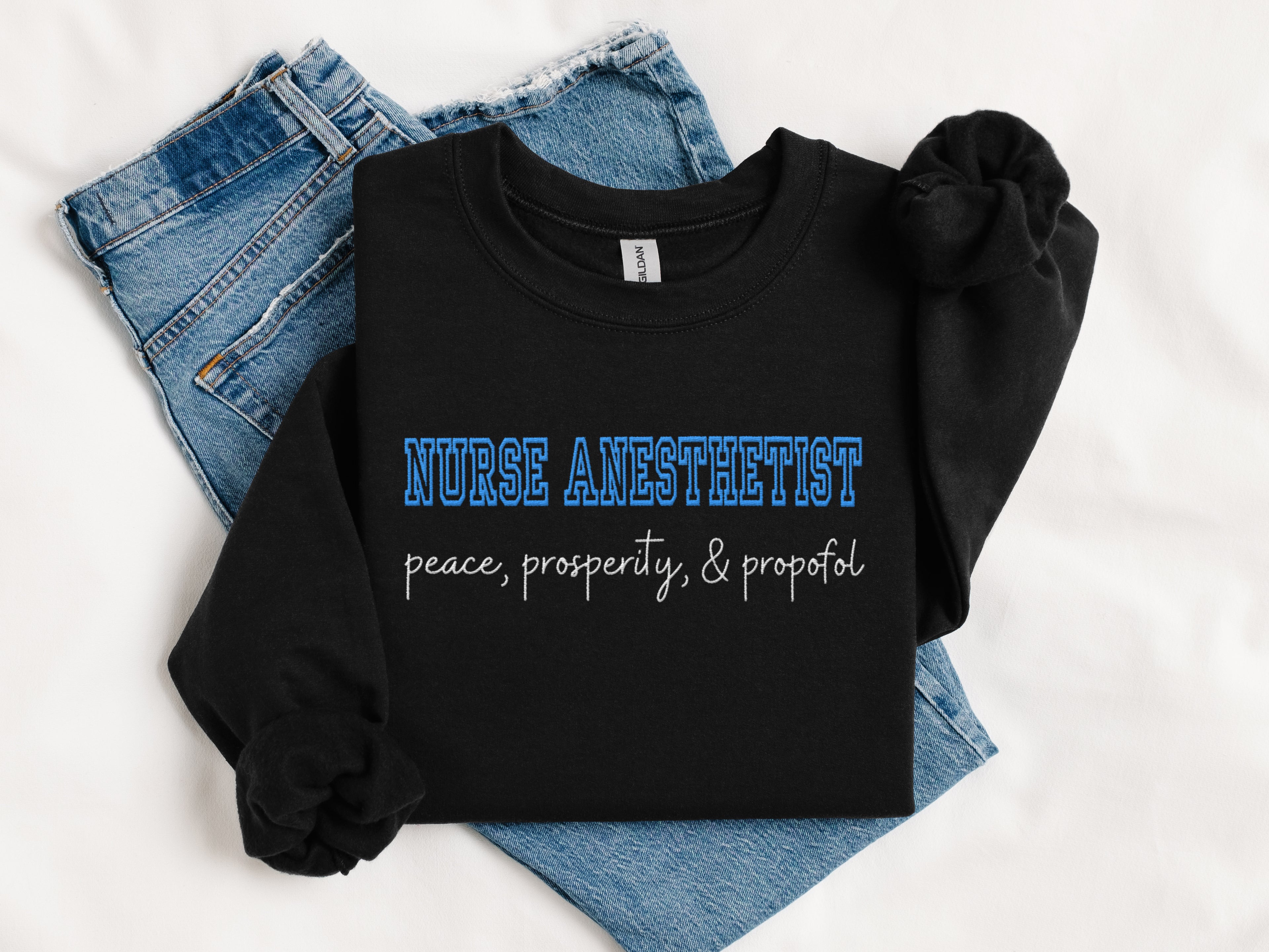 Embroidered Nurse Anesthetist Sweatshirt
