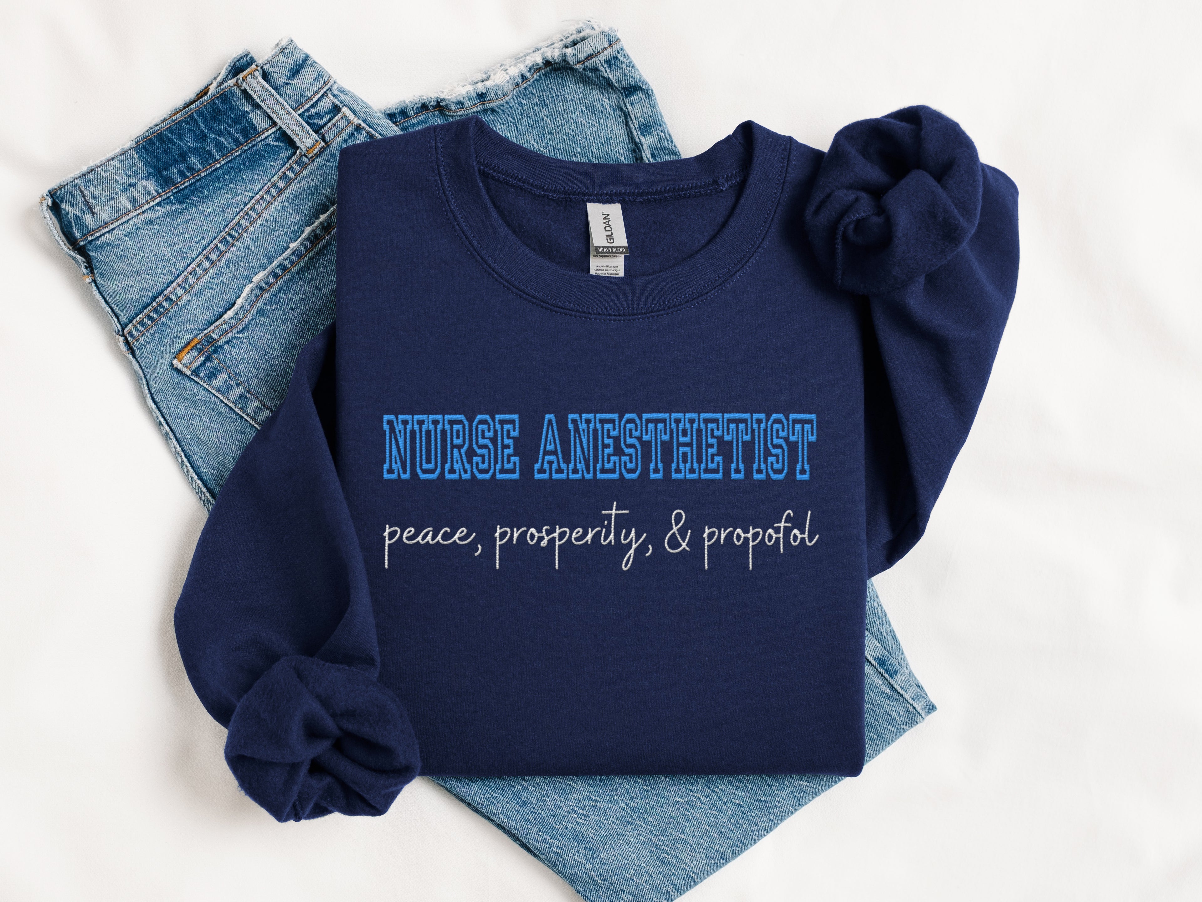 Embroidered Nurse Anesthetist Sweatshirt