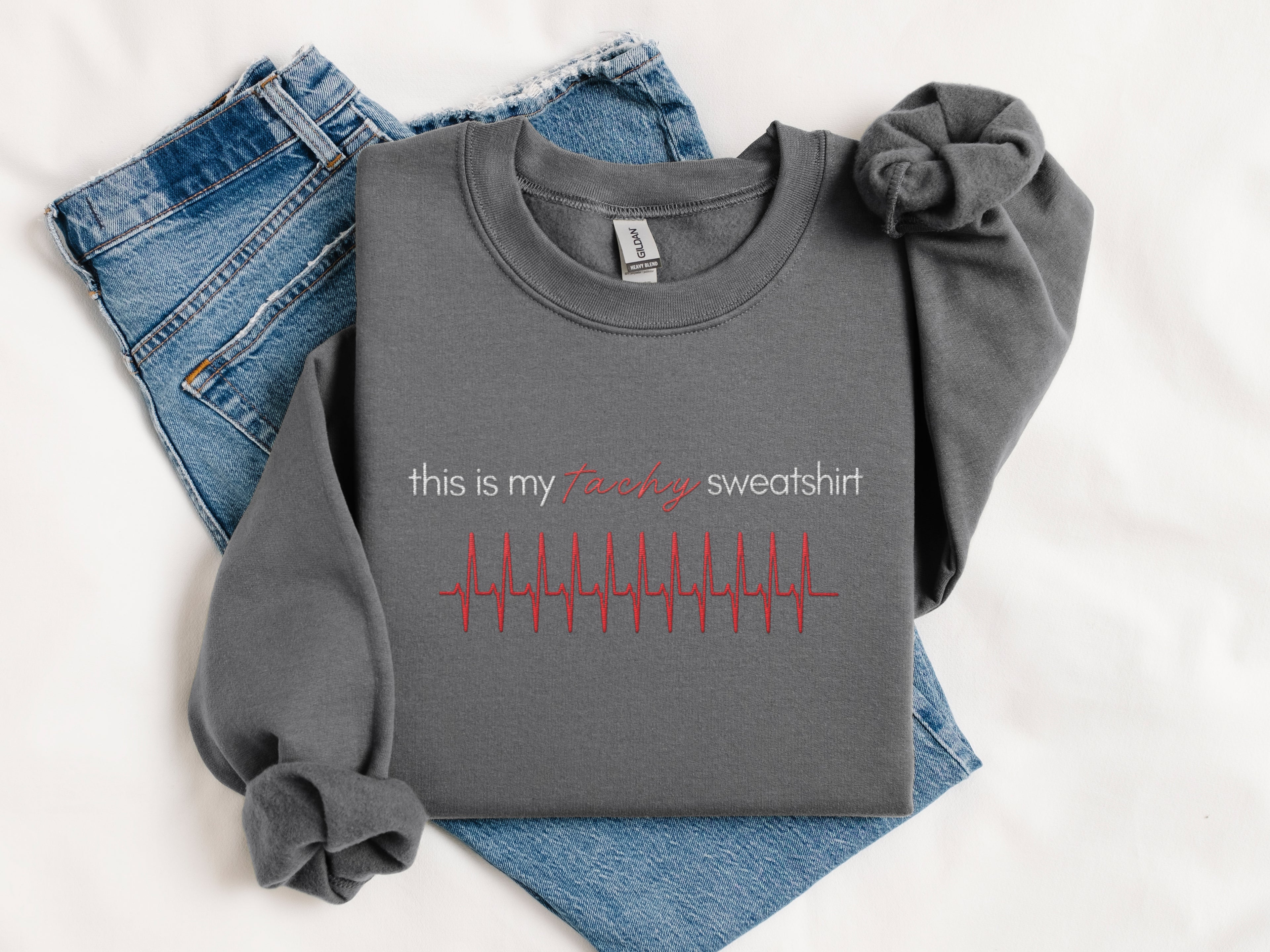 Embroidered Cardiology Sweatshirt