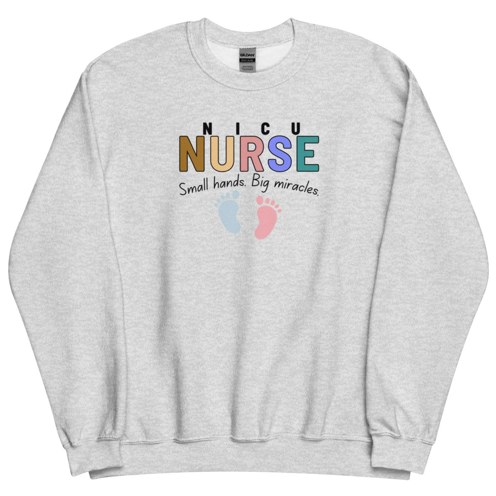 NICU Registered Nurse Sweatshirt | Neonatal Intensive Care Unit RN Sweater | Neonatal ICU Nurse Shirt | New Nurse Gift | Baby Footprints