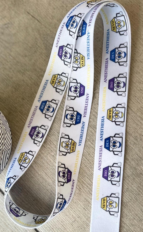 Anesthesia Lanyard For Medical Professionals | Anesthesiologist ID Badge Holder | Doctor, Resident, Medical Student, Healthcare | Cartoon