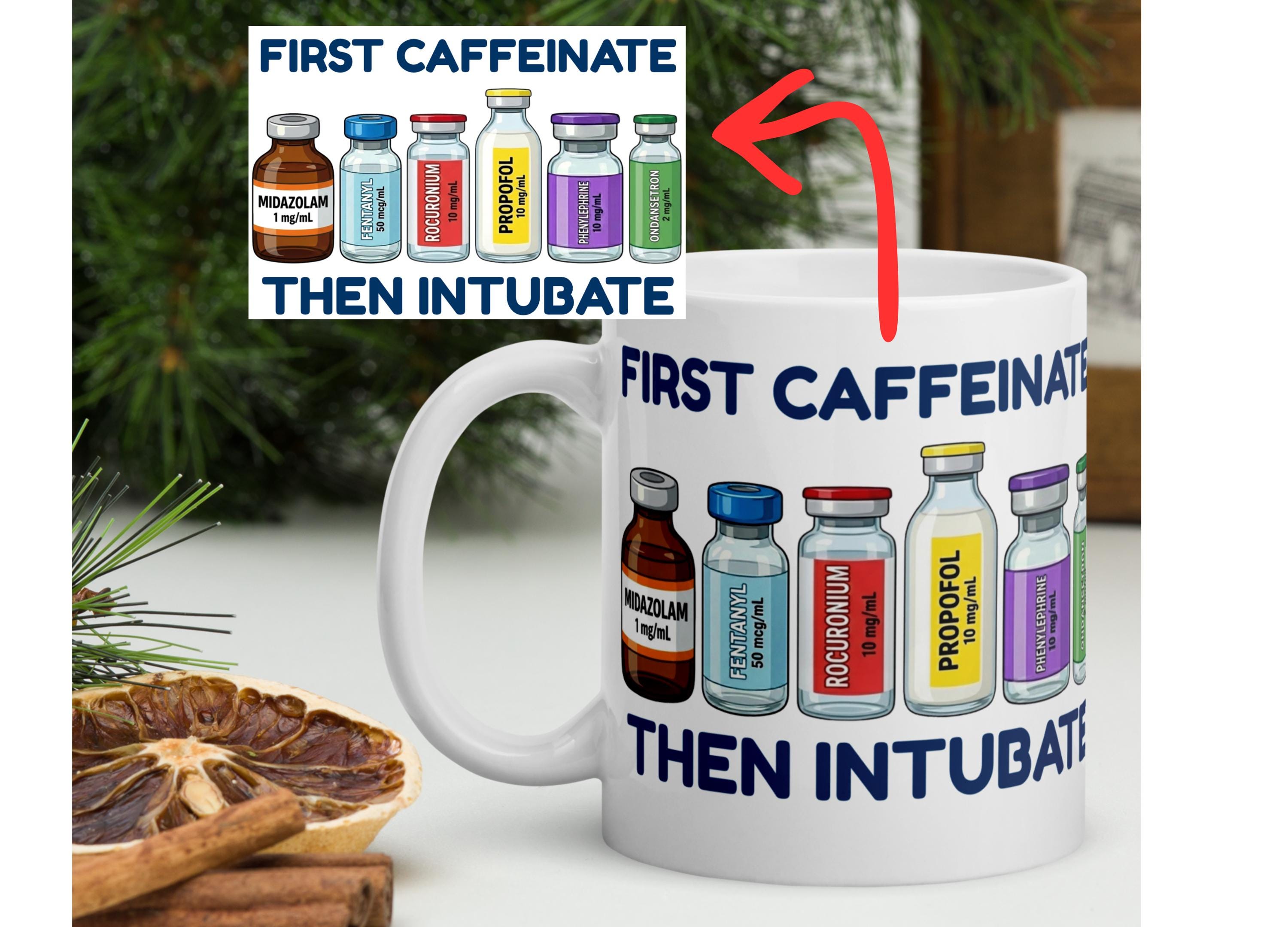 Anesthesia Coffee & Latte Mug for Anesthesiologist and Nurse Anesthetist | CRNA Week Gift | SRNA Anesthesiology Tea Cup | Propofol Med Vial