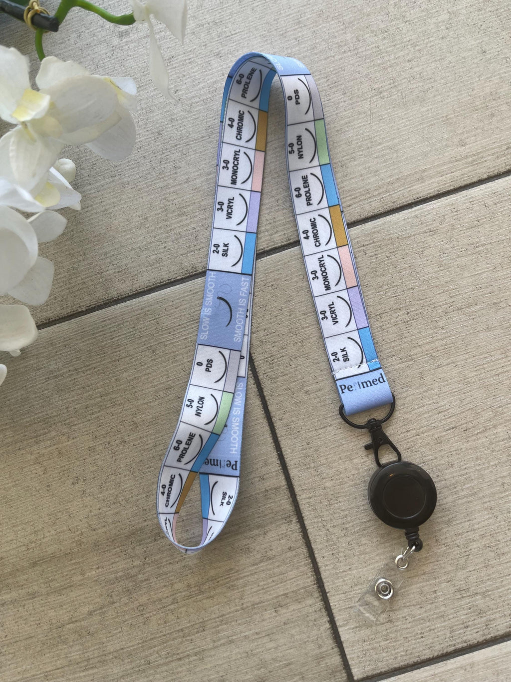 Surgery Lanyard For Surgeon, Nurse, Doctor | Surgical Resident, RN Badge Holder | Scrub Tech, Medical Student, Healthcare Worker | Sutures