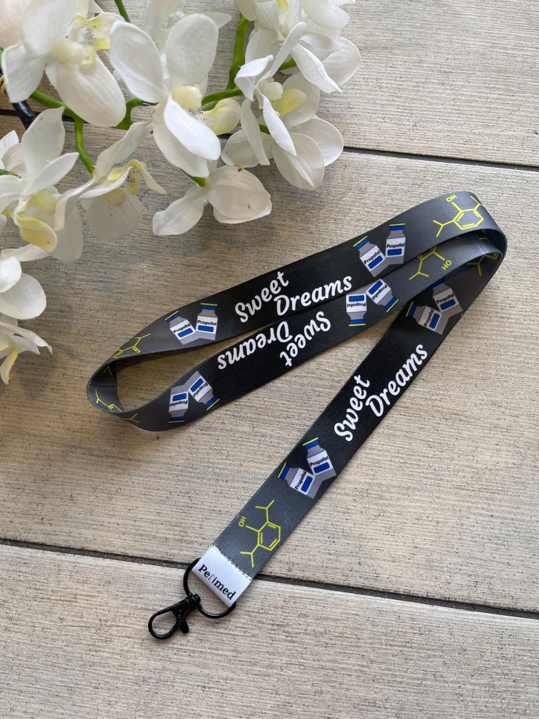 Anesthesia Lanyard For Medical Professionals | Anesthesiologist ID Badge Holder | Doctor, Resident, Medical Student, Healthcare | Propofol